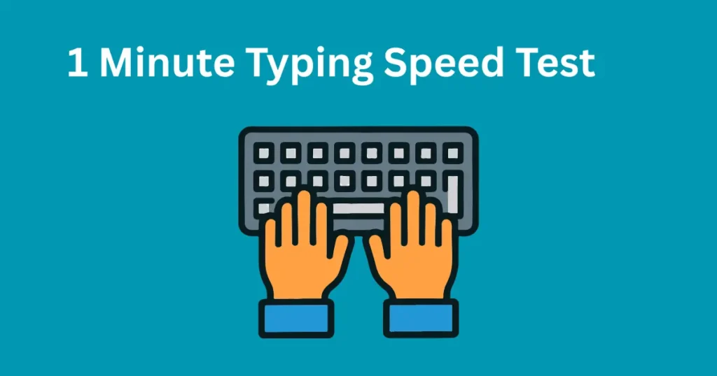 1 Minute Typing Speed Test Keyboard Icon